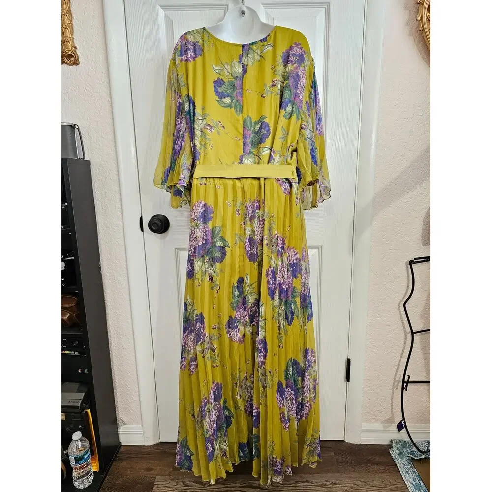 NWT ASOS DESIGN Curve Exclusive Pleated Midi Dress Kimono Sleeve US 24 - Picture 4 of 7